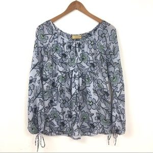 Princess Vera Wang |Tie Sleeve Ruffle BabyDoll Top